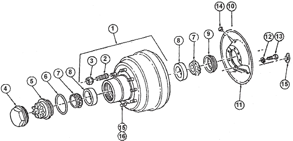 Fuwa Hub and Drum Assembly
